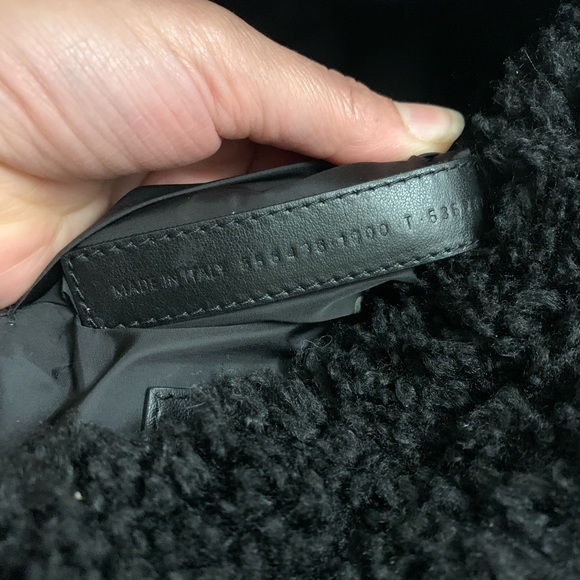 BALENCIAGA Logo Faux Shearling Backpack - Picture 12 of 14